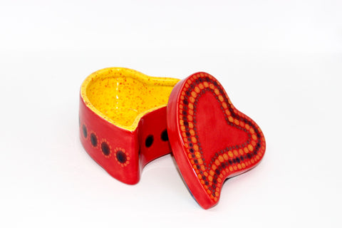 Ceramic Heart Jewellery Storage