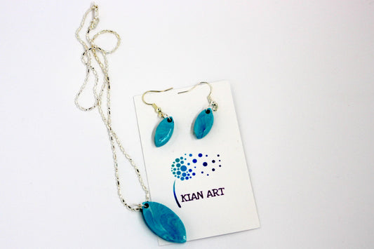 Camellia Earrings and Necklace Set