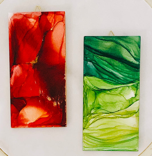 Alcohol Ink Art Tiles - $30 per tile - $50 for both
